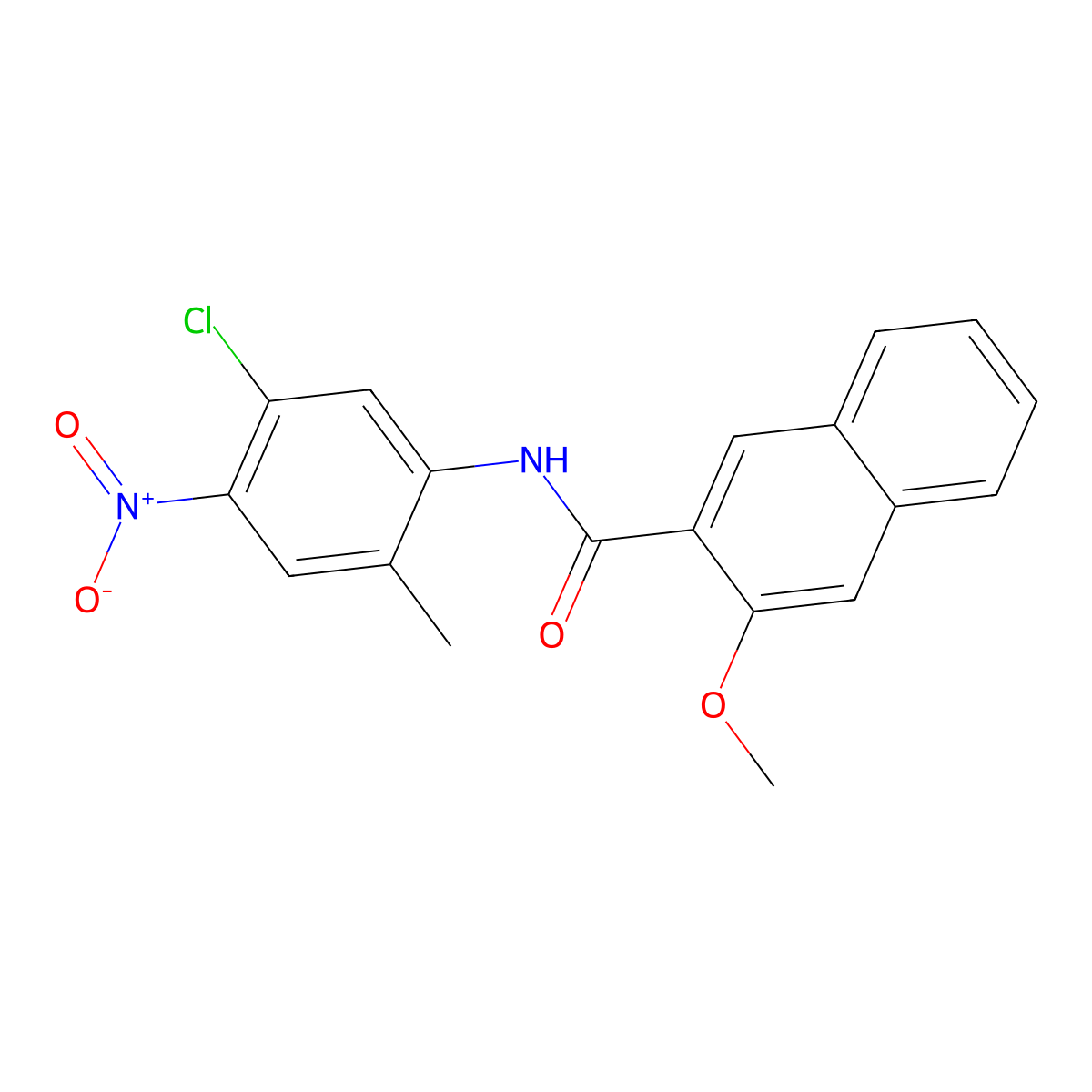 N-(5-chloro-2-methyl-4-nitrophenyl)-3-methoxynaphthalene-2-carboxamide molecular structure, CAS 431895-79-3