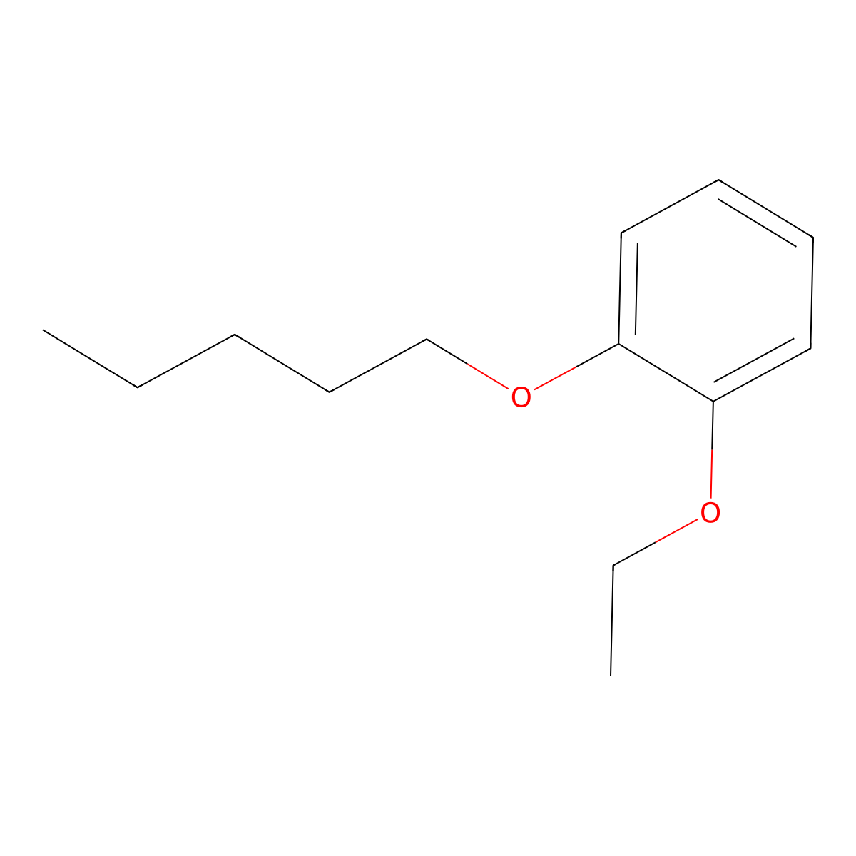 Benzene, 1-ethoxy-2-(pentyloxy)- molecular structure, CAS 431899-18-2