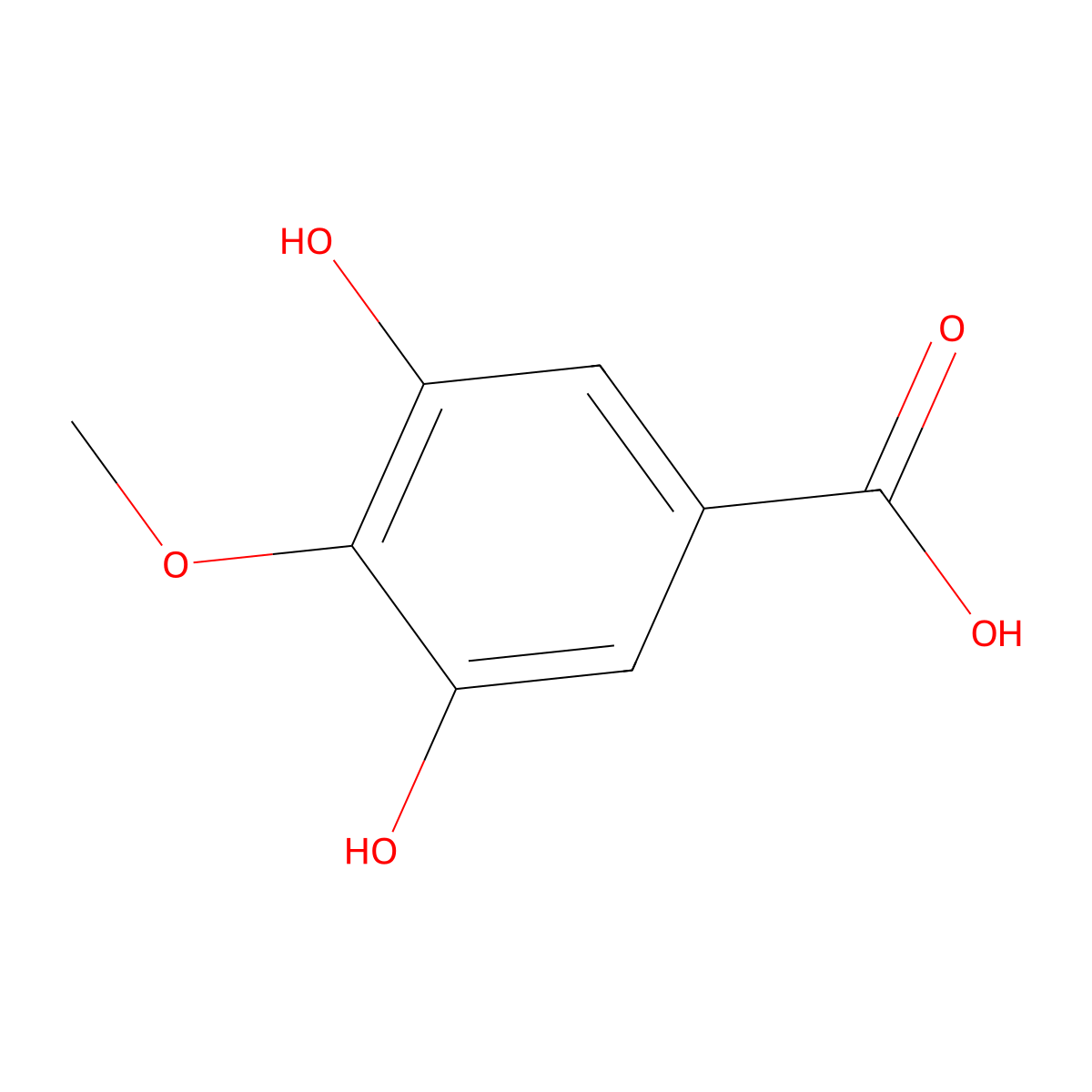 4-O-methylgallic acid molecular structure, CAS 4319-02-2