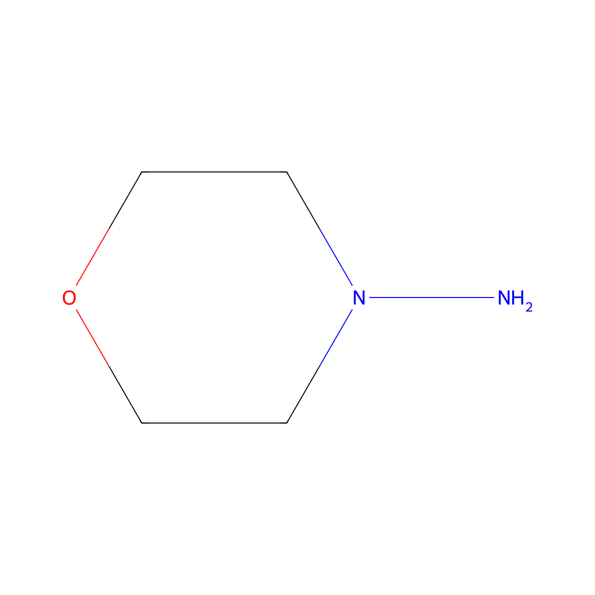 N-Aminomorpholine molecular structure, CAS 4319-49-7