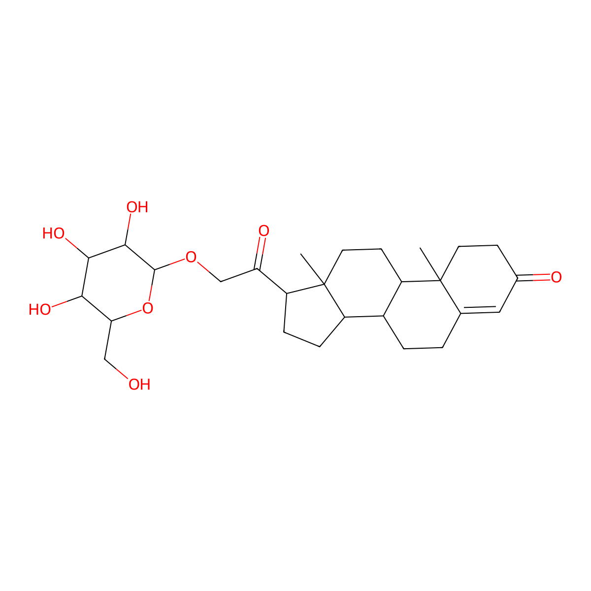 Deoxycorticosterone 21-glucoside molecular structure, CAS 4319-56-6