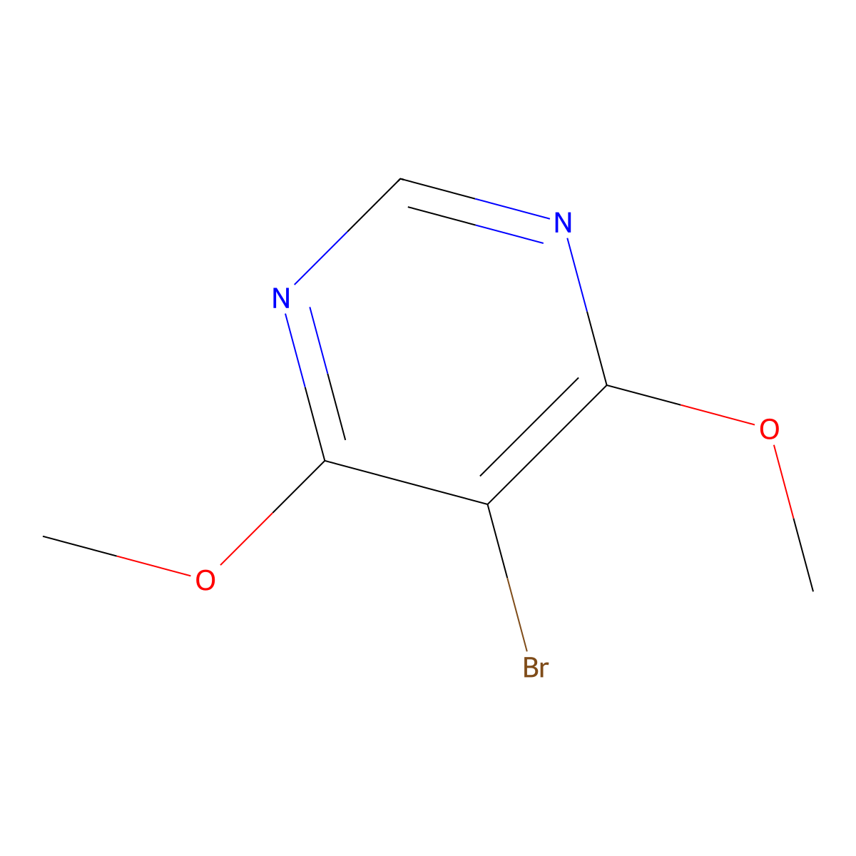 5-Bromo-4,6-dimethoxypyrimidine molecular structure, CAS 4319-77-1
