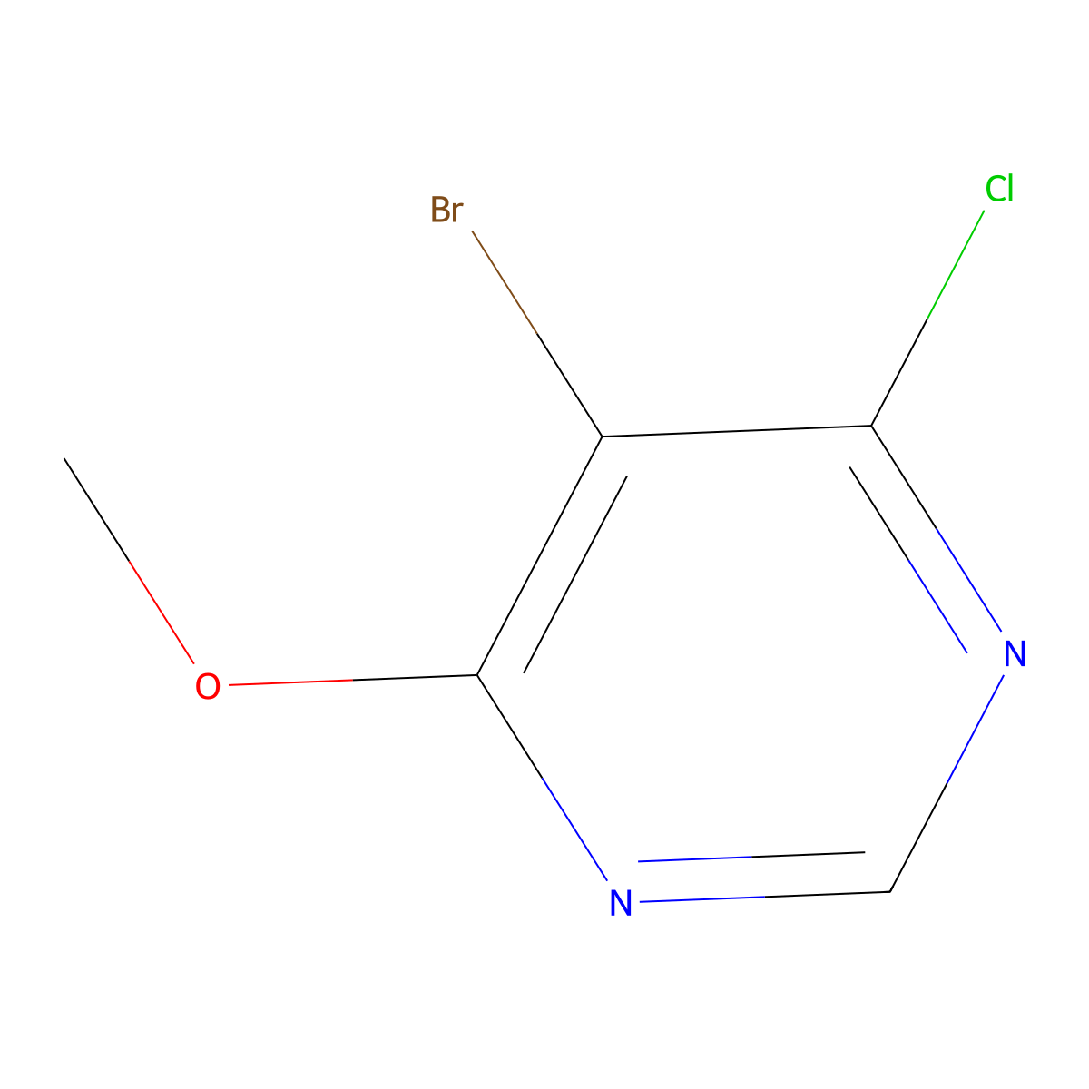 5-Bromo-4-chloro-6-methoxypyrimidine molecular structure, CAS 4319-88-4
