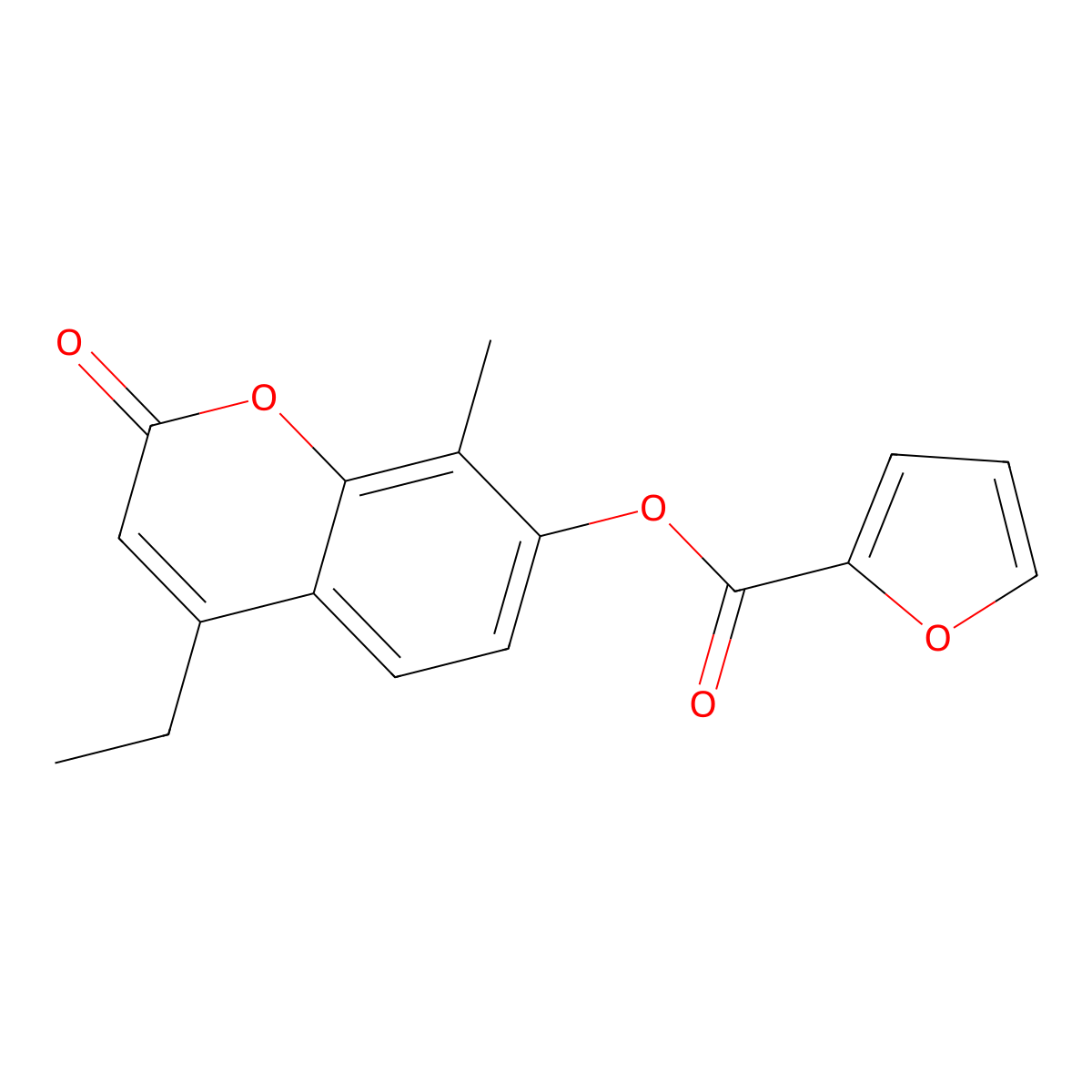 4-ethyl-8-methyl-2-oxo-2H-chromen-7-yl furan-2-carboxylate molecular structure, CAS 431906-46-6