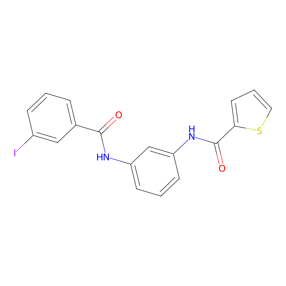 N-[3-[(3-iodobenzoyl)amino]phenyl]thiophene-2-carboxamide molecular structure, CAS 431906-54-6