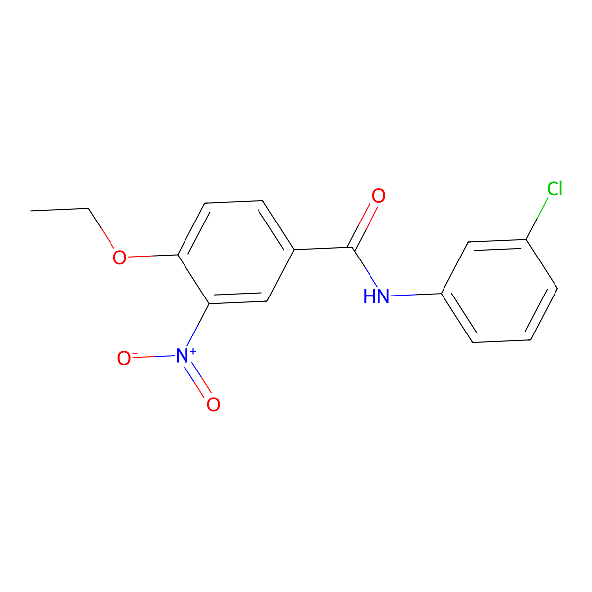 N-(3-chlorophenyl)-4-ethoxy-3-nitrobenzamide molecular structure, CAS 431906-64-8