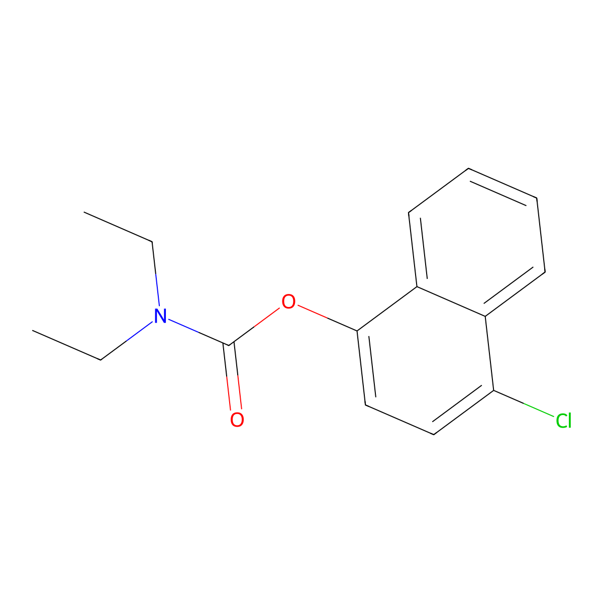 4-Chloronaphthalen-1-yl diethylcarbamate molecular structure, CAS 431906-85-3