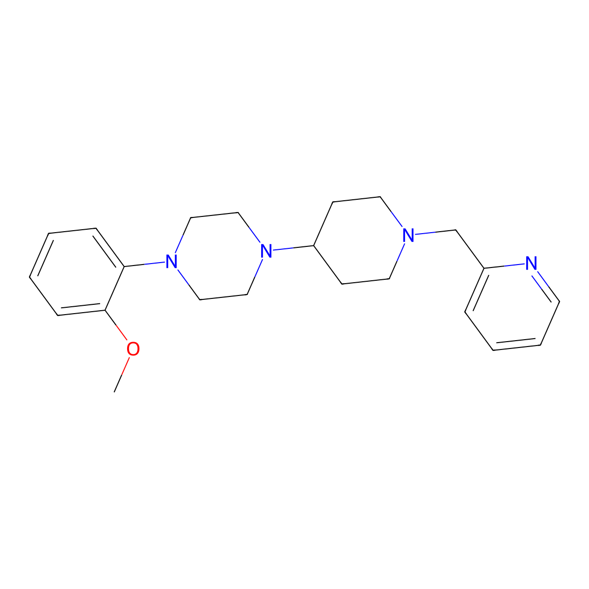 1-(2-Methoxyphenyl)-4-[1-(pyridin-2-ylmethyl)piperidin-4-yl]piperazine molecular structure, CAS 431906-86-4
