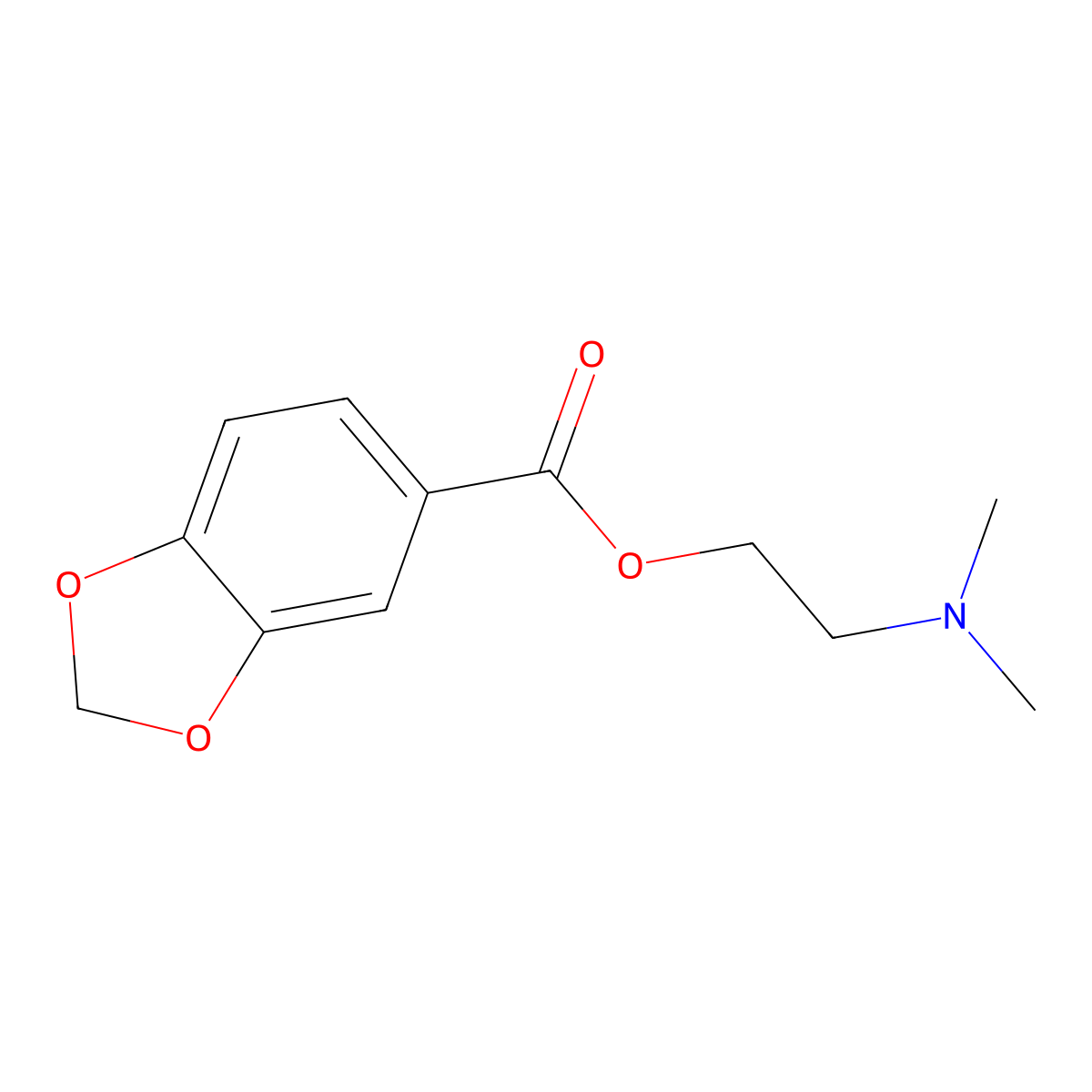 2-(Dimethylamino)ethyl 1,3-benzodioxole-5-carboxylate molecular structure, CAS 431906-94-4