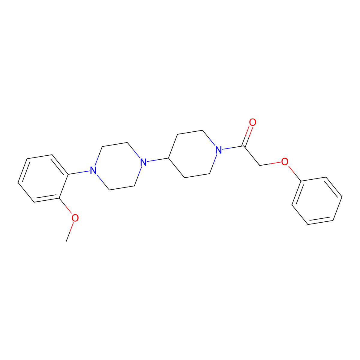 1-(2-Methoxyphenyl)-4-[1-(phenoxyacetyl)-4-piperidinyl]piperazine molecular structure, CAS 431907-36-7