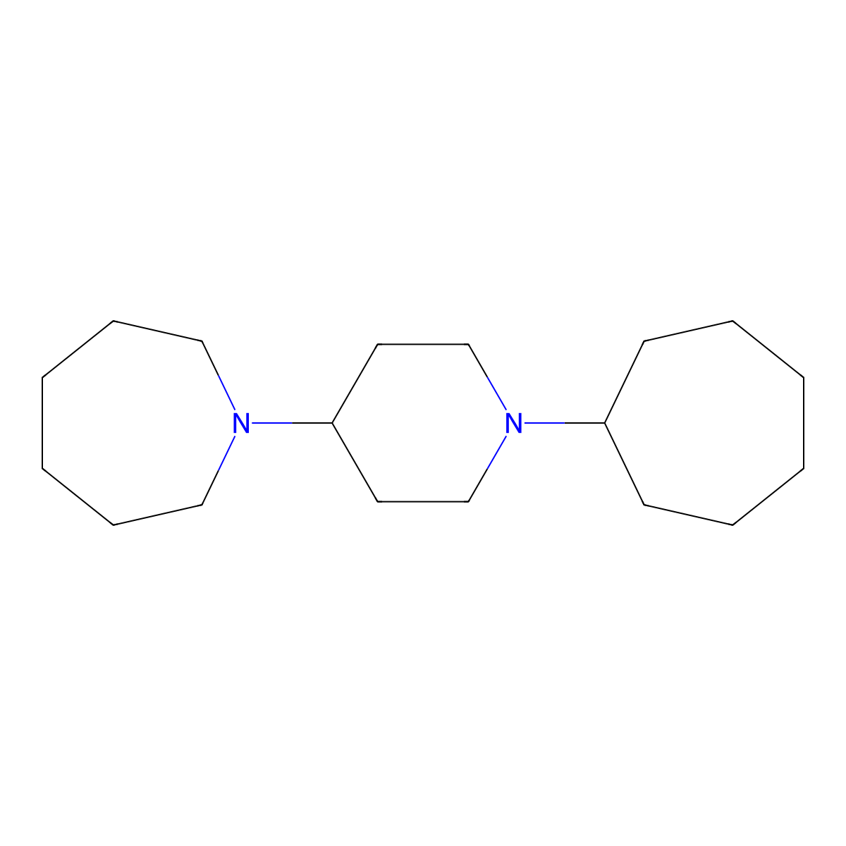 1-(1-Cycloheptylpiperidin-4-yl)azepane molecular structure, CAS 431907-49-2