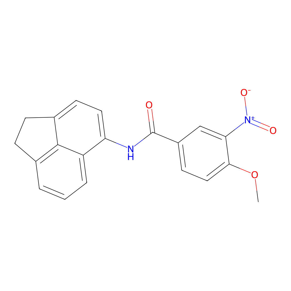 N-(1,2-dihydroacenaphthylen-5-yl)-4-methoxy-3-nitrobenzamide molecular structure, CAS 431907-51-6