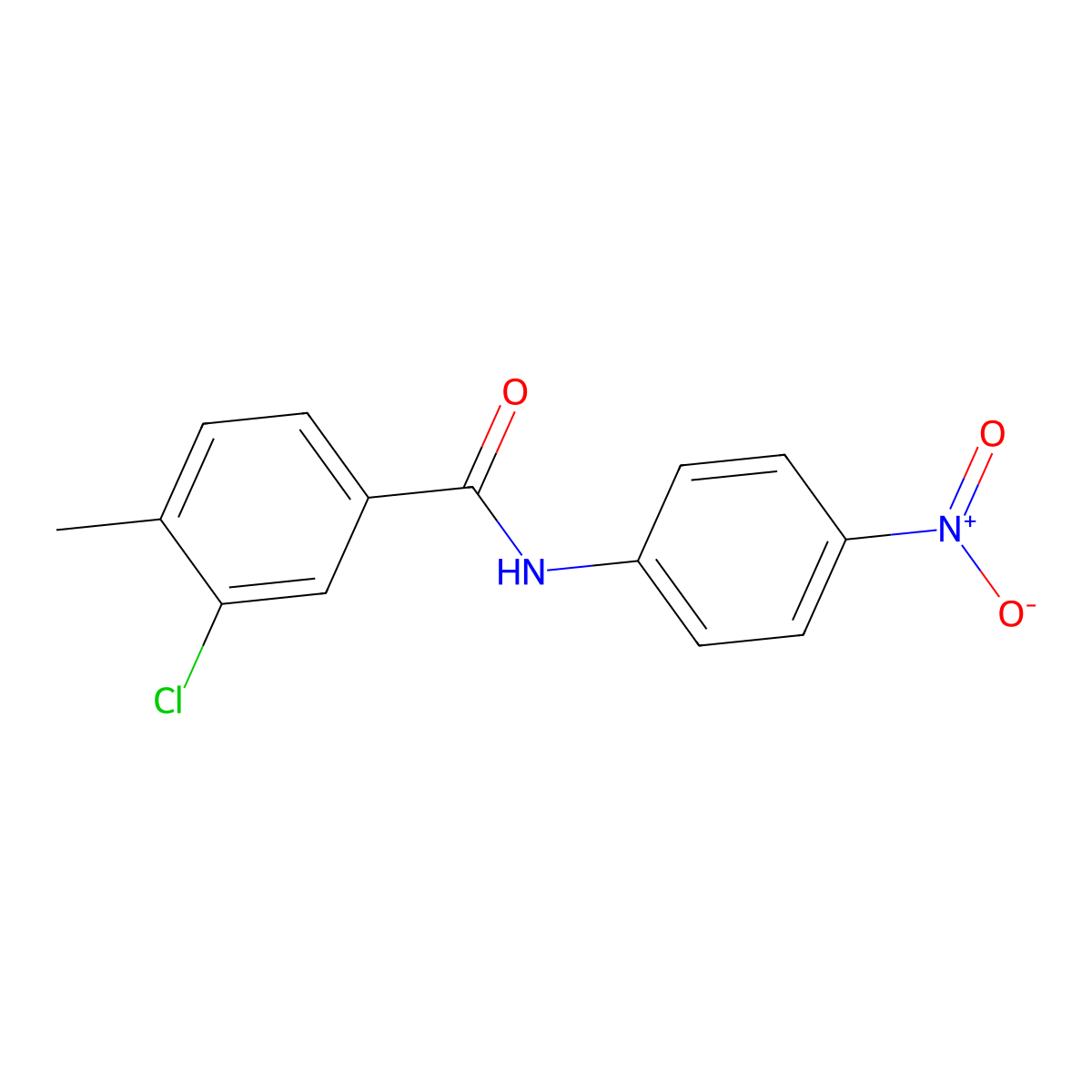 3-chloro-4-methyl-N-(4-nitrophenyl)benzamide molecular structure, CAS 431907-57-2