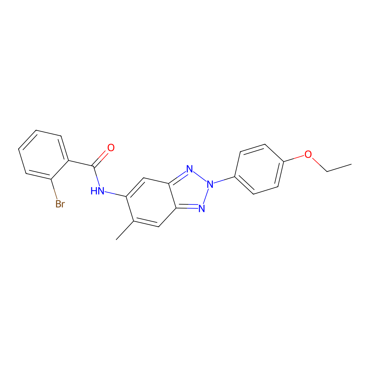 2-bromo-N-[2-(4-ethoxyphenyl)-6-methylbenzotriazol-5-yl]benzamide molecular structure, CAS 431907-84-5