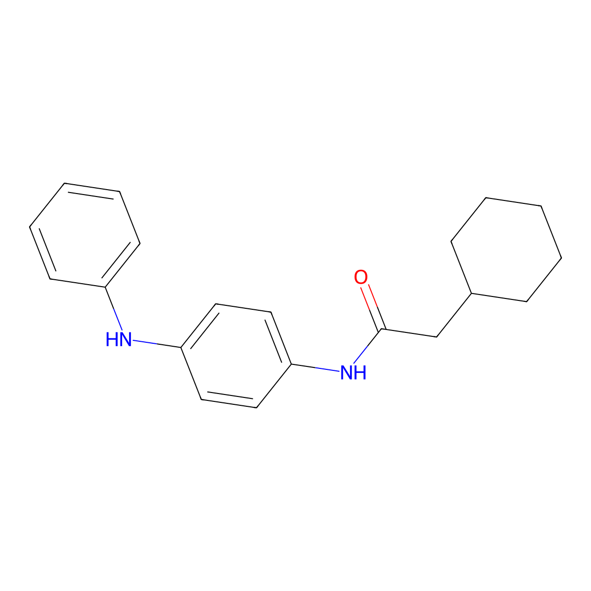 N-(4-anilinophenyl)-2-cyclohexylacetamide molecular structure, CAS 431908-09-7
