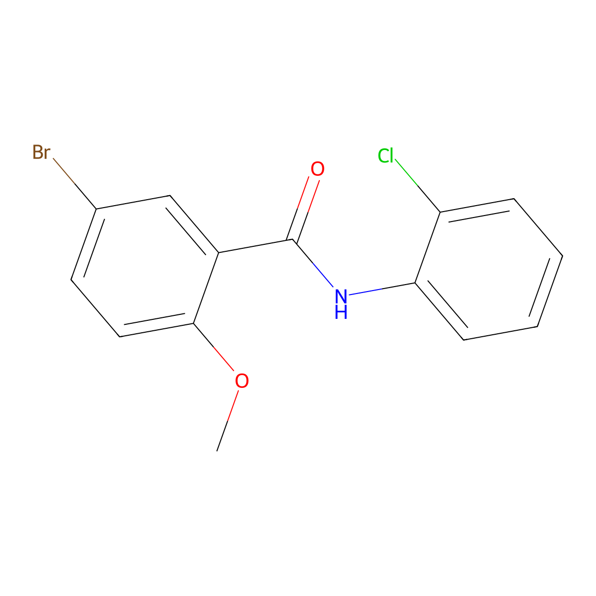 5-bromo-N-(2-chlorophenyl)-2-methoxybenzamide molecular structure, CAS 431908-30-4