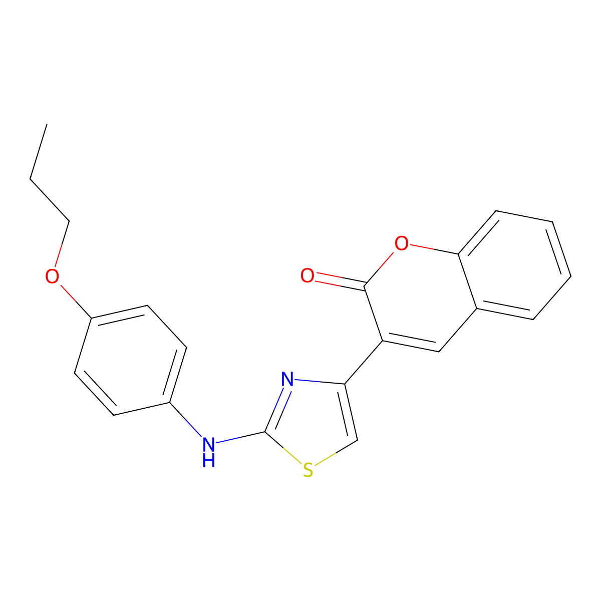 3-[2-(4-Propoxyanilino)-1,3-thiazol-4-yl]chromen-2-one molecular structure, CAS 431908-34-8