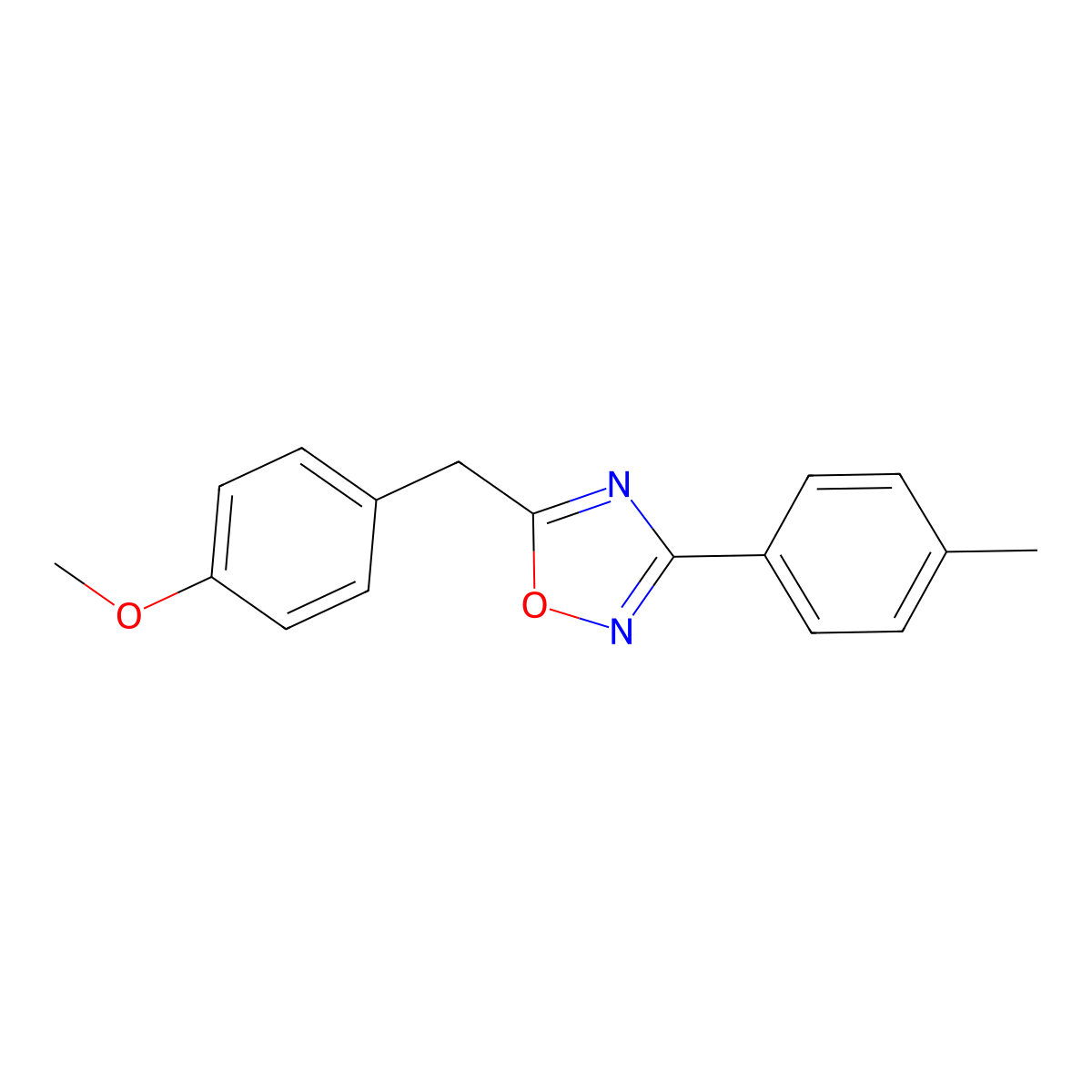 5-[(4-Methoxyphenyl)methyl]-3-(4-methylphenyl)-1,2,4-oxadiazole molecular structure, CAS 431908-37-1