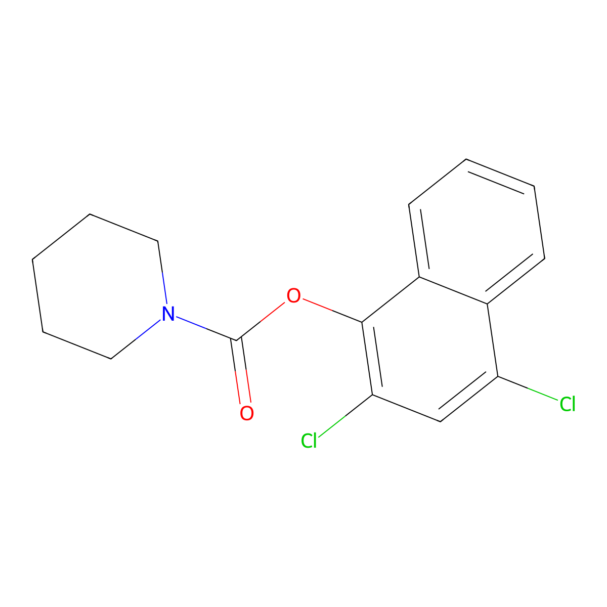 2,4-Dichloro-1-naphthyl 1-piperidinecarboxylate molecular structure, CAS 431908-61-1