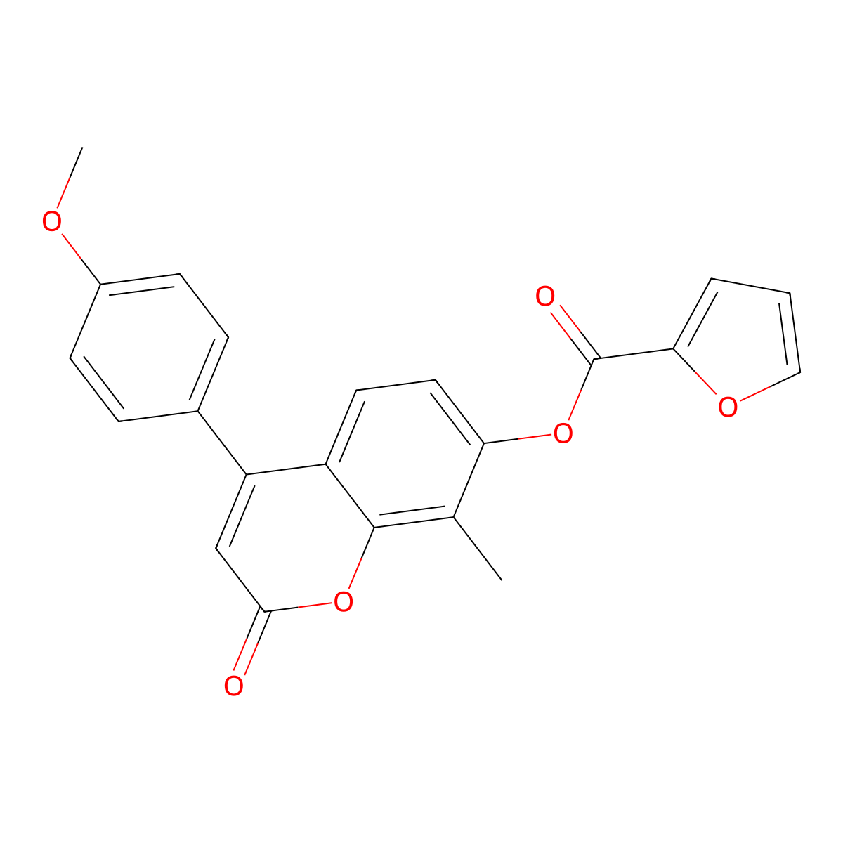 4-(4-methoxyphenyl)-8-methyl-2-oxo-2H-chromen-7-yl furan-2-carboxylate molecular structure, CAS 431908-64-4