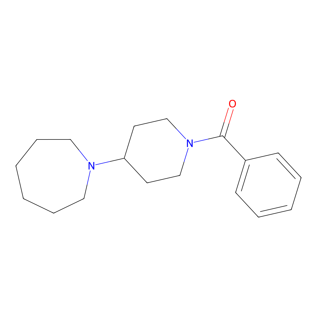 1-(1-Benzoyl-4-piperidinyl)azepane molecular structure, CAS 431908-83-7