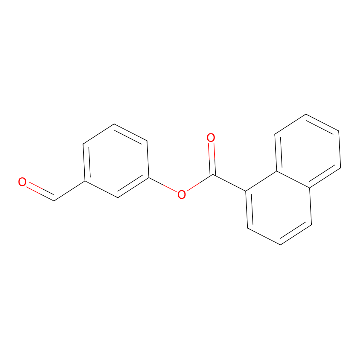 3-Formylphenyl naphthalene-1-carboxylate molecular structure, CAS 431909-08-9