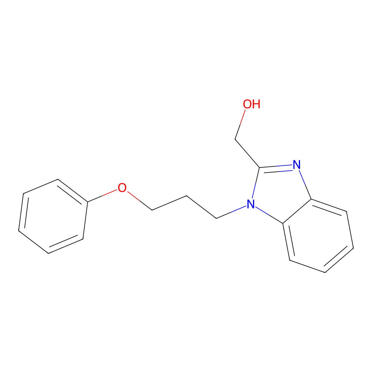 [1-(3-phenoxypropyl)-1H-benzimidazol-2-yl]methanol molecular structure, CAS 431909-12-5