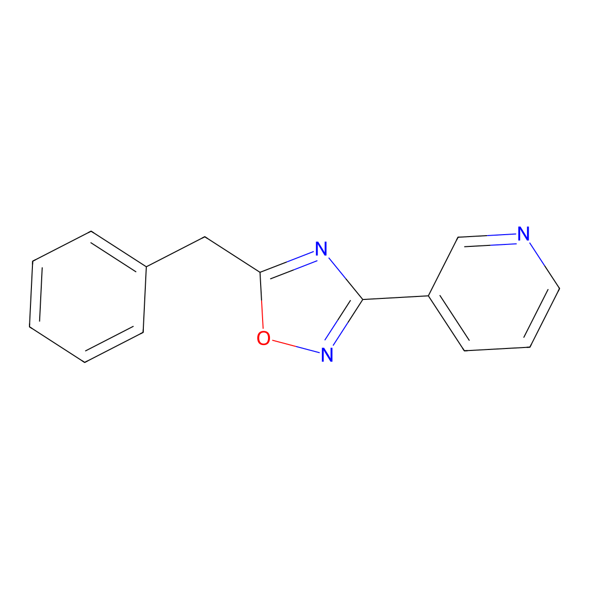 5-Benzyl-3-pyridin-3-yl-1,2,4-oxadiazole molecular structure, CAS 431909-22-7