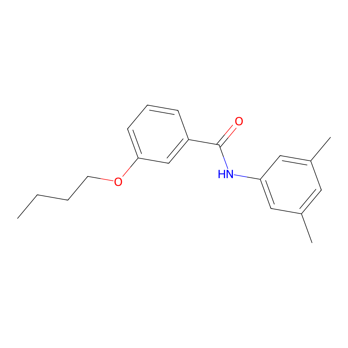 3-butoxy-N-(3,5-dimethylphenyl)benzamide molecular structure, CAS 431909-27-2