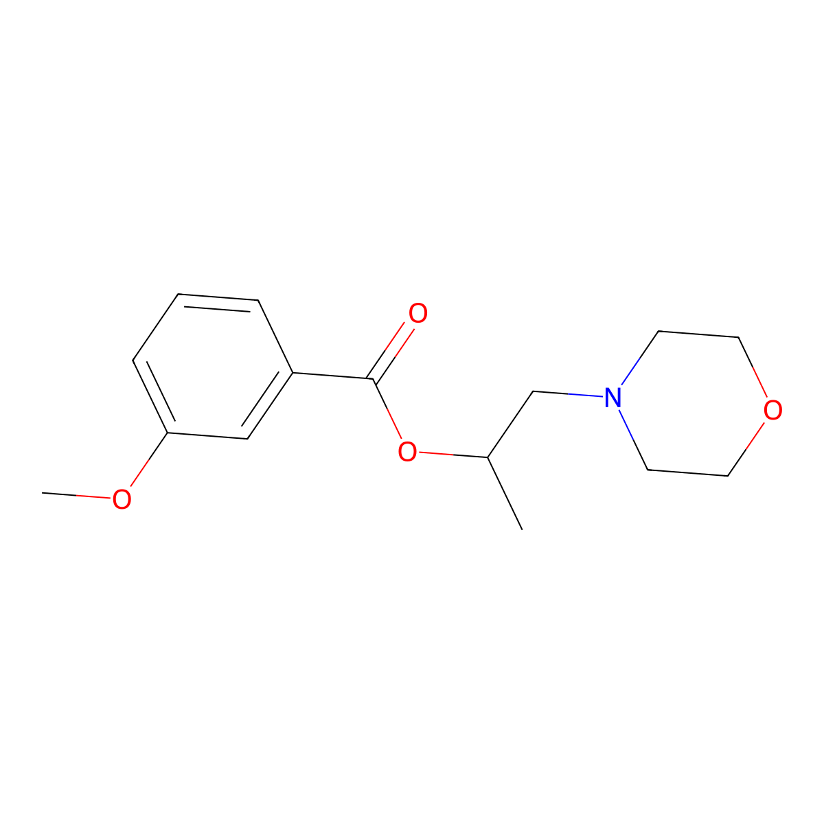 1-(Morpholin-4-yl)propan-2-yl 3-methoxybenzoate molecular structure, CAS 431909-30-7
