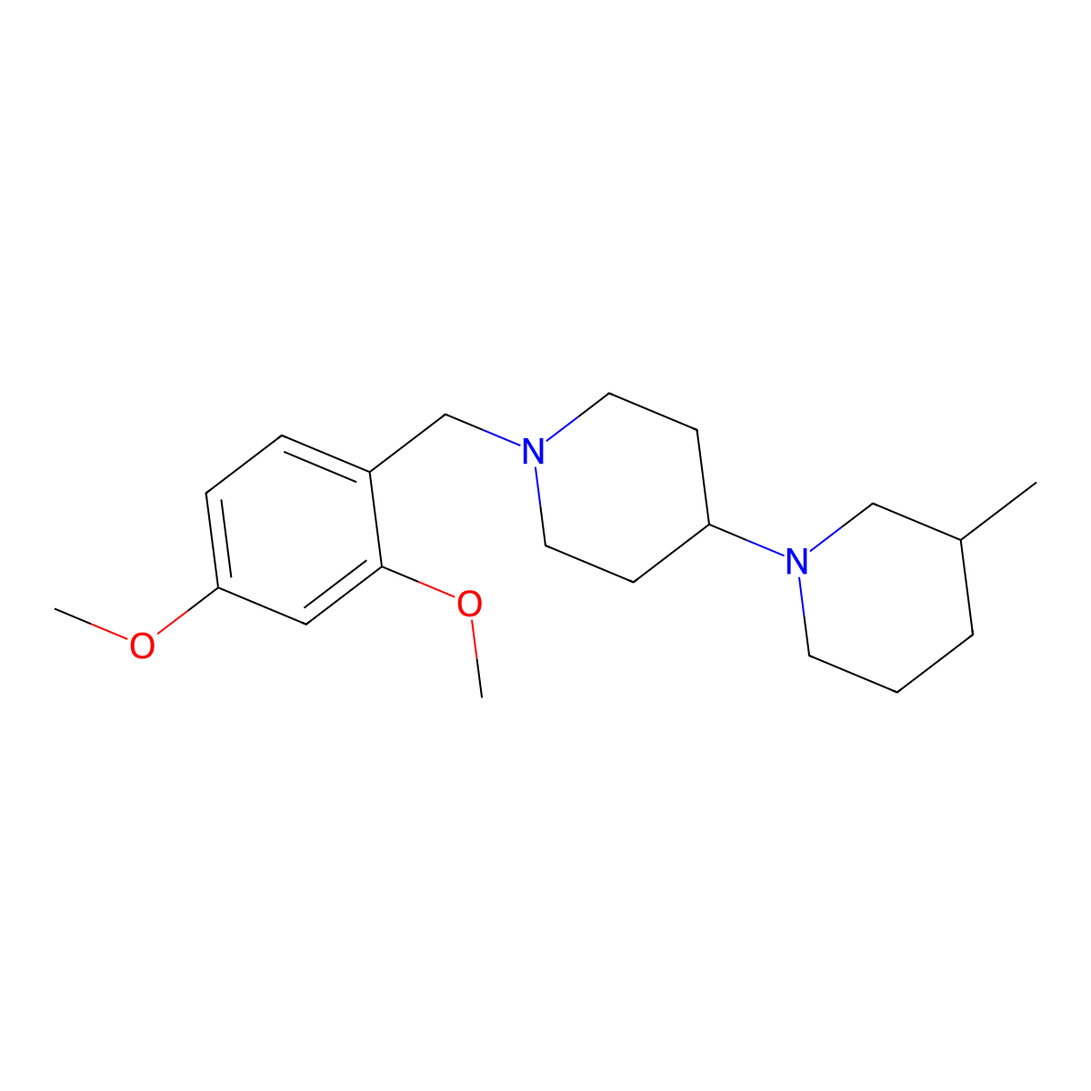 1-[(2,4-Dimethoxyphenyl)methyl]-4-(3-methylpiperidin-1-yl)piperidine molecular structure, CAS 431909-85-2