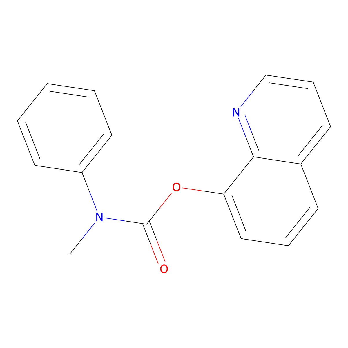 quinolin-8-yl N-methyl-N-phenylcarbamate molecular structure, CAS 431909-86-3