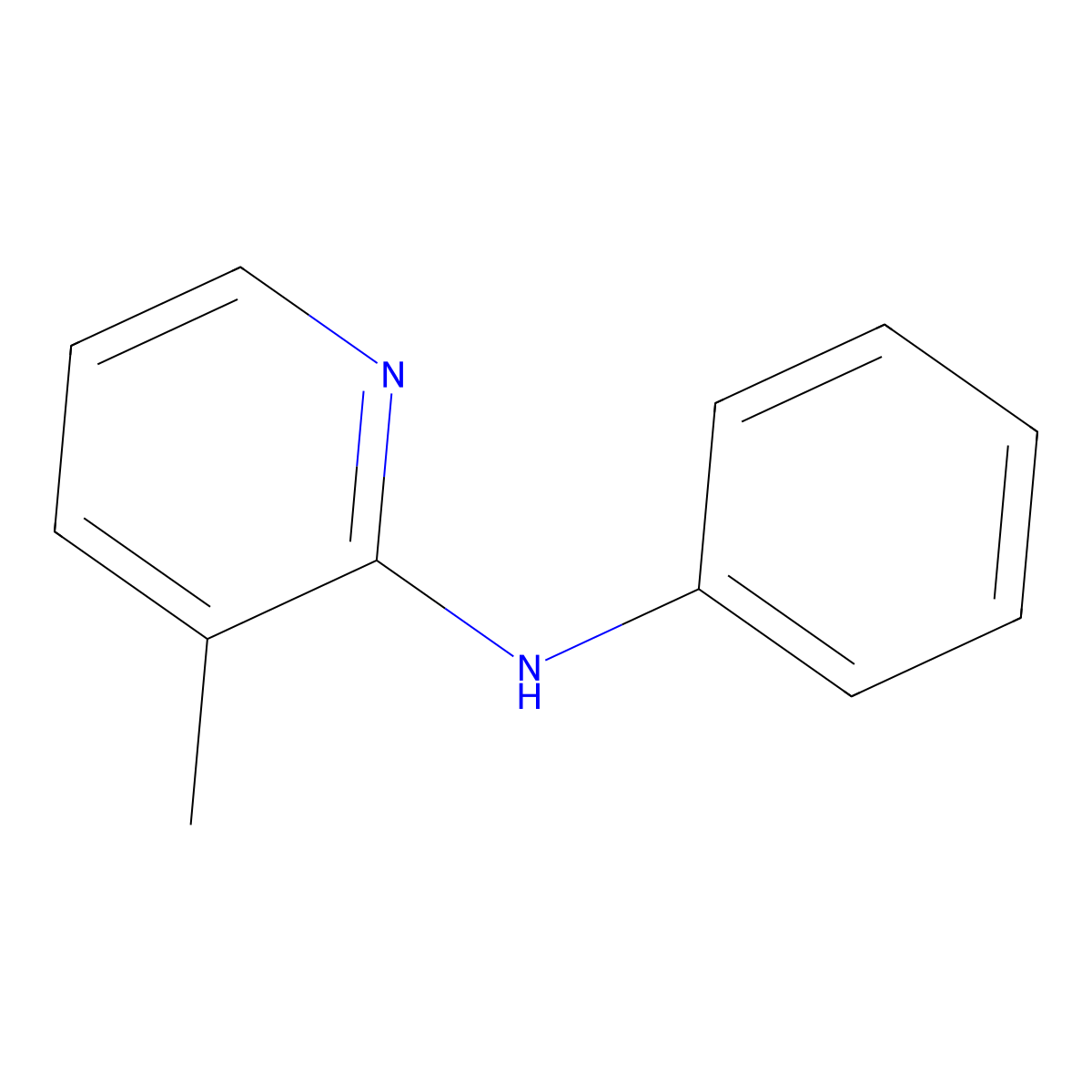 3-Methyl-N-phenylpyridin-2-amine molecular structure, CAS 43191-22-6