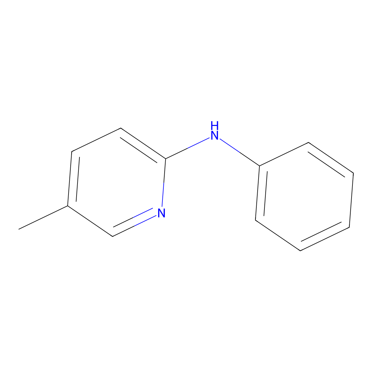 5-methyl-N-phenylpyridin-2-amine molecular structure, CAS 43191-23-7
