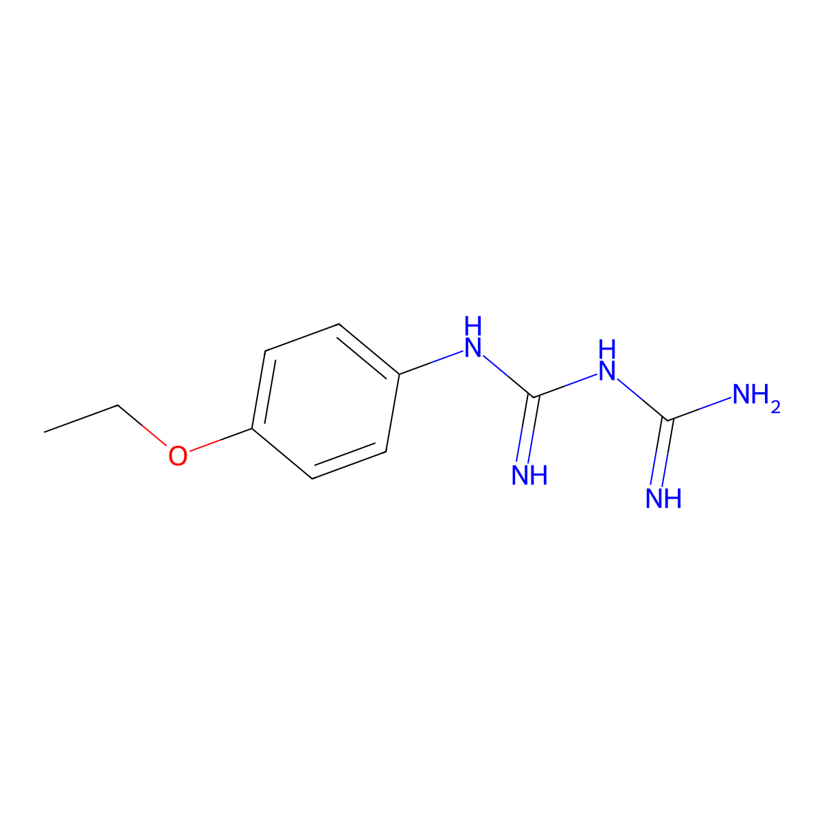 N-(4-Ethoxyphenyl)imidodicarbonimidic diamide molecular structure, CAS 43191-42-0