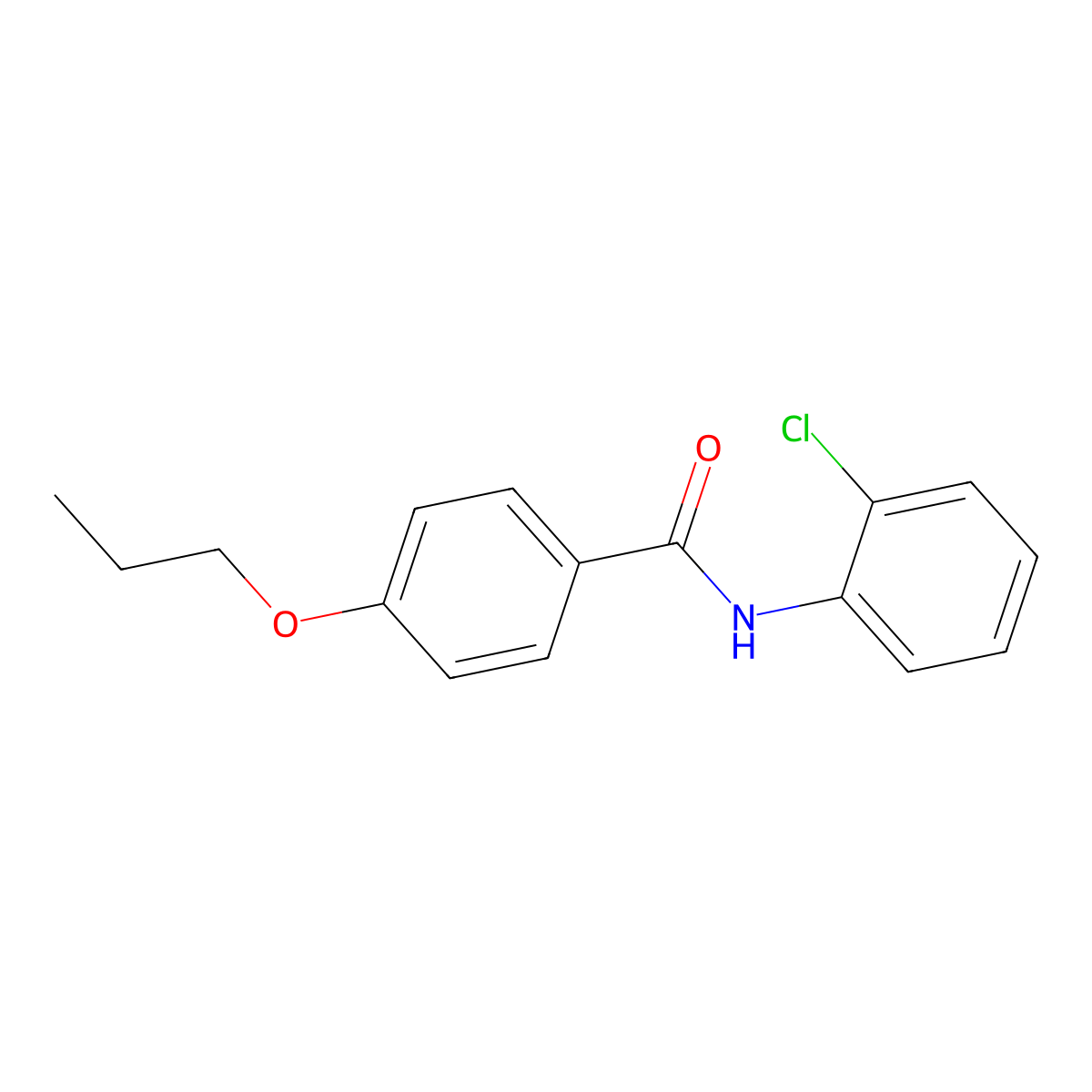 N-(2-chlorophenyl)-4-propoxybenzamide molecular structure, CAS 431910-04-2