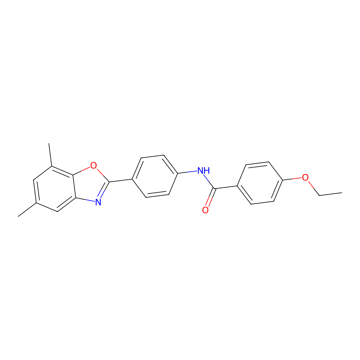 N-[4-(5,7-dimethyl-1,3-benzoxazol-2-yl)phenyl]-4-ethoxybenzamide molecular structure, CAS 431910-06-4