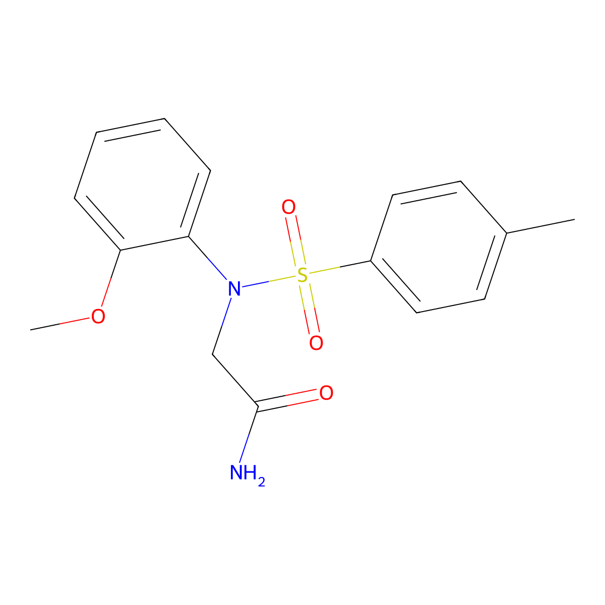 2-(2-methoxy-N-(4-methylphenyl)sulfonylanilino)acetamide molecular structure, CAS 431910-19-9