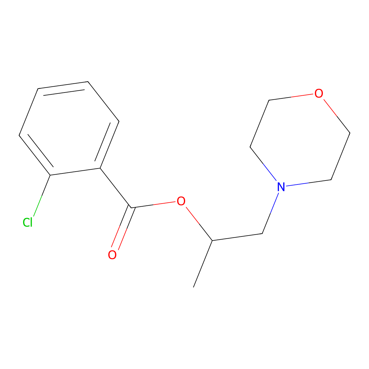 1-(Morpholin-4-yl)propan-2-yl 2-chlorobenzoate molecular structure, CAS 431910-35-9