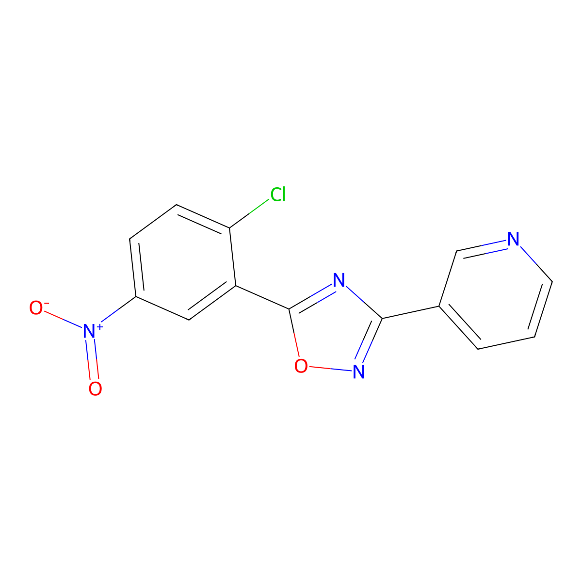 5-(2-Chloro-5-nitrophenyl)-3-pyridin-3-yl-1,2,4-oxadiazole molecular structure, CAS 431910-55-3