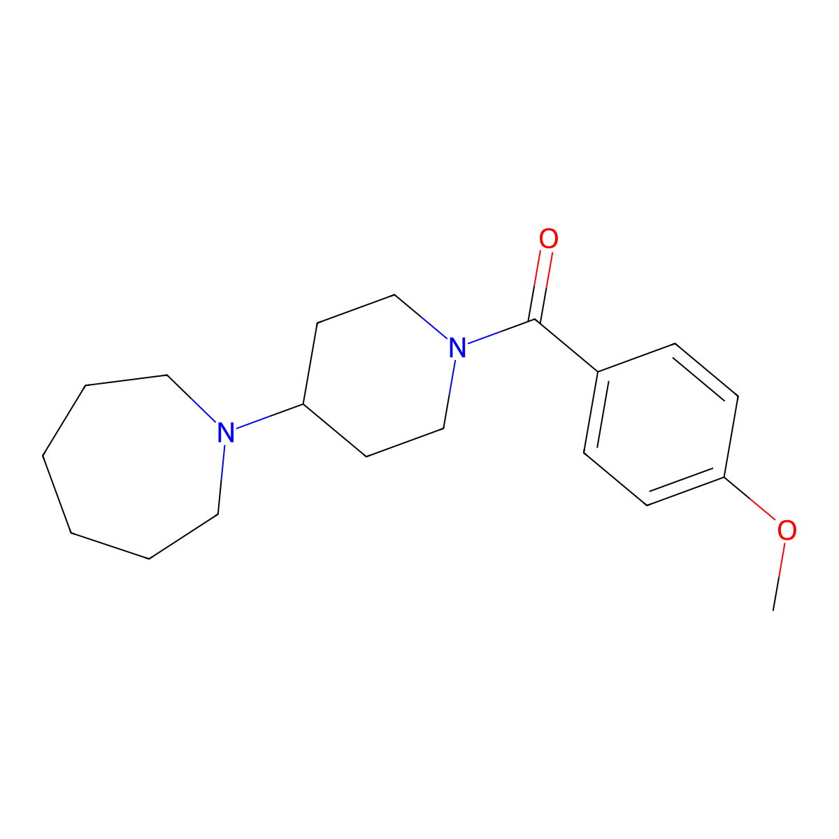 1-[1-(4-Methoxybenzoyl)-4-piperidinyl]azepane molecular structure, CAS 431910-69-9