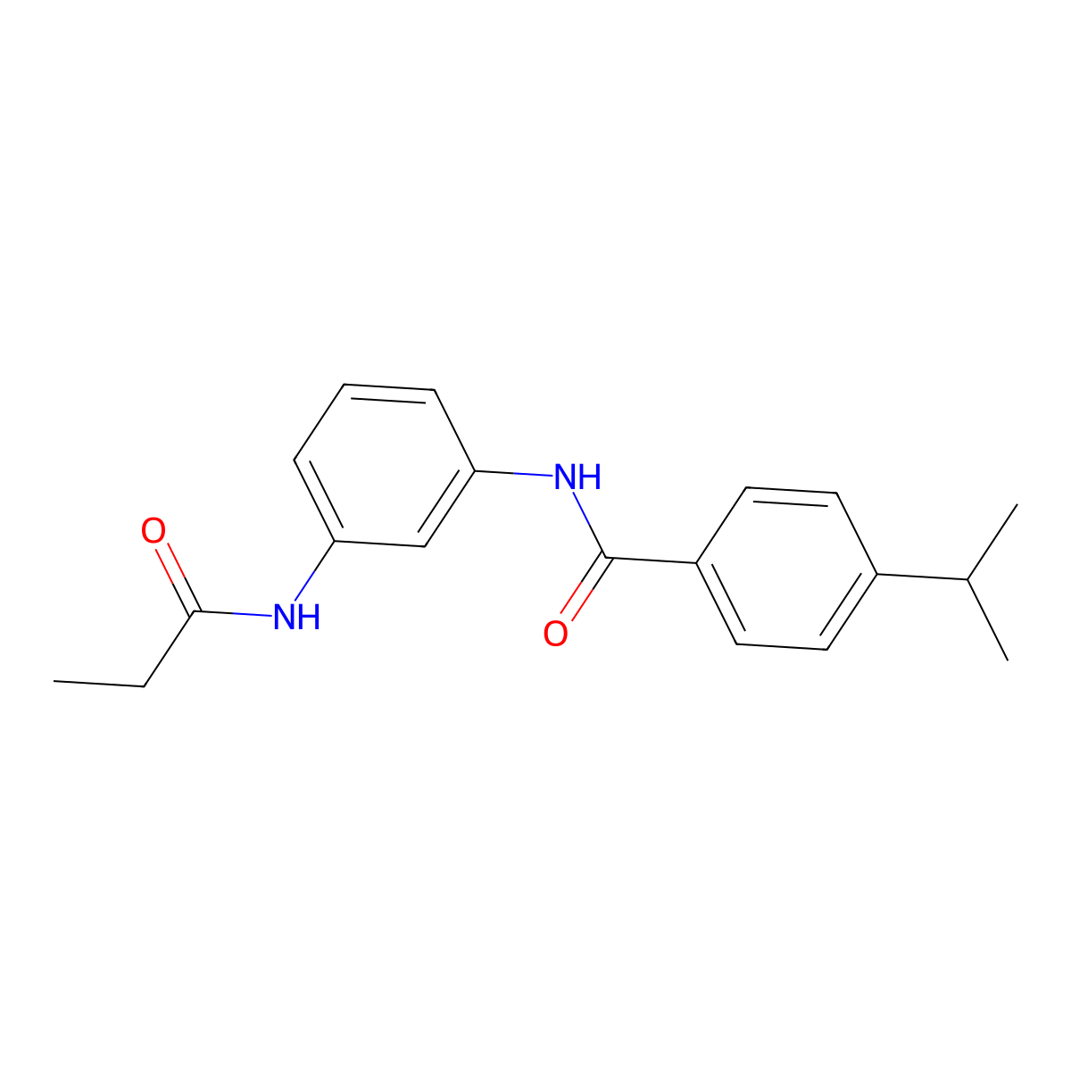N-[3-(propanoylamino)phenyl]-4-propan-2-ylbenzamide molecular structure, CAS 431910-99-5