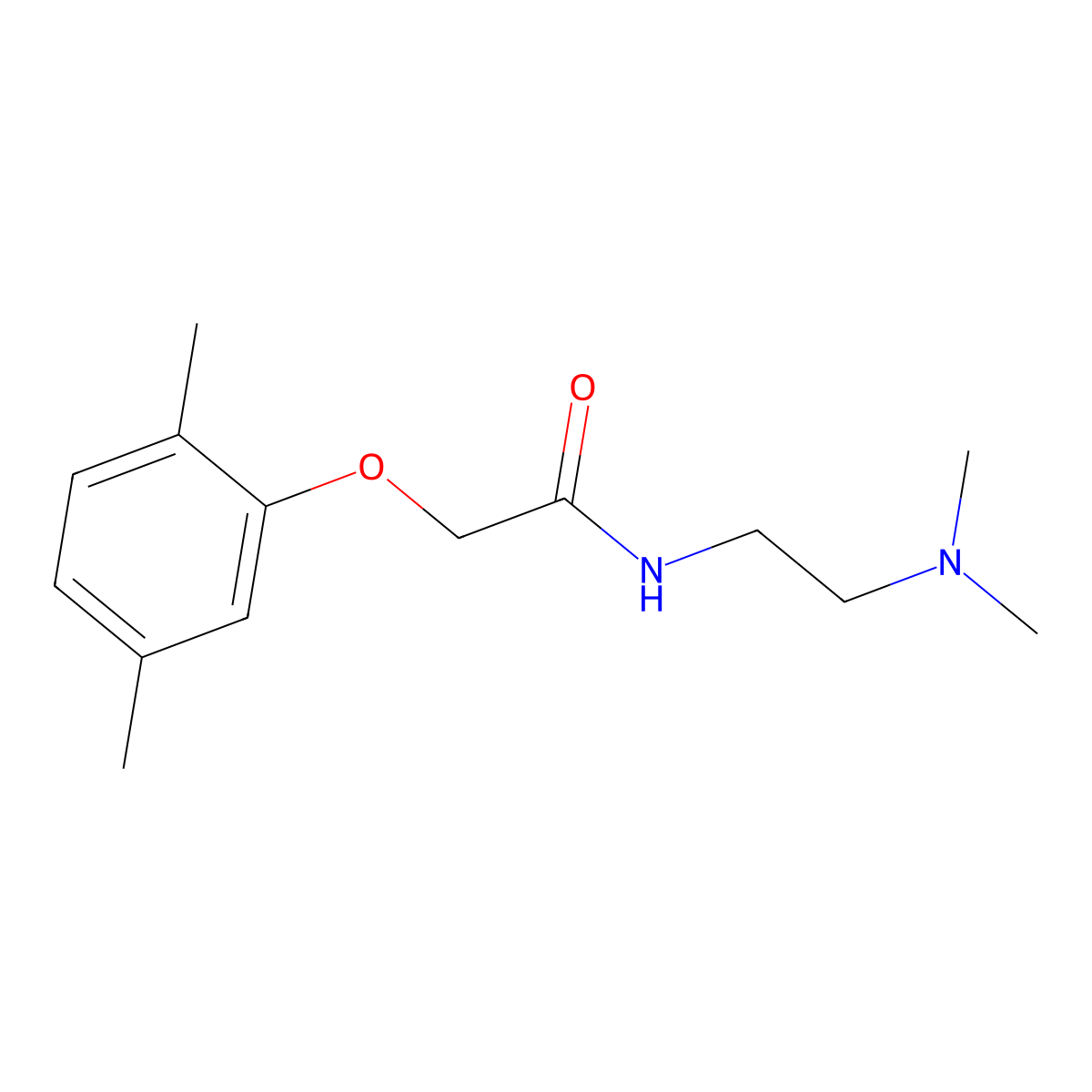 N-[2-(dimethylamino)ethyl]-2-(2,5-dimethylphenoxy)acetamide molecular structure, CAS 431911-08-9