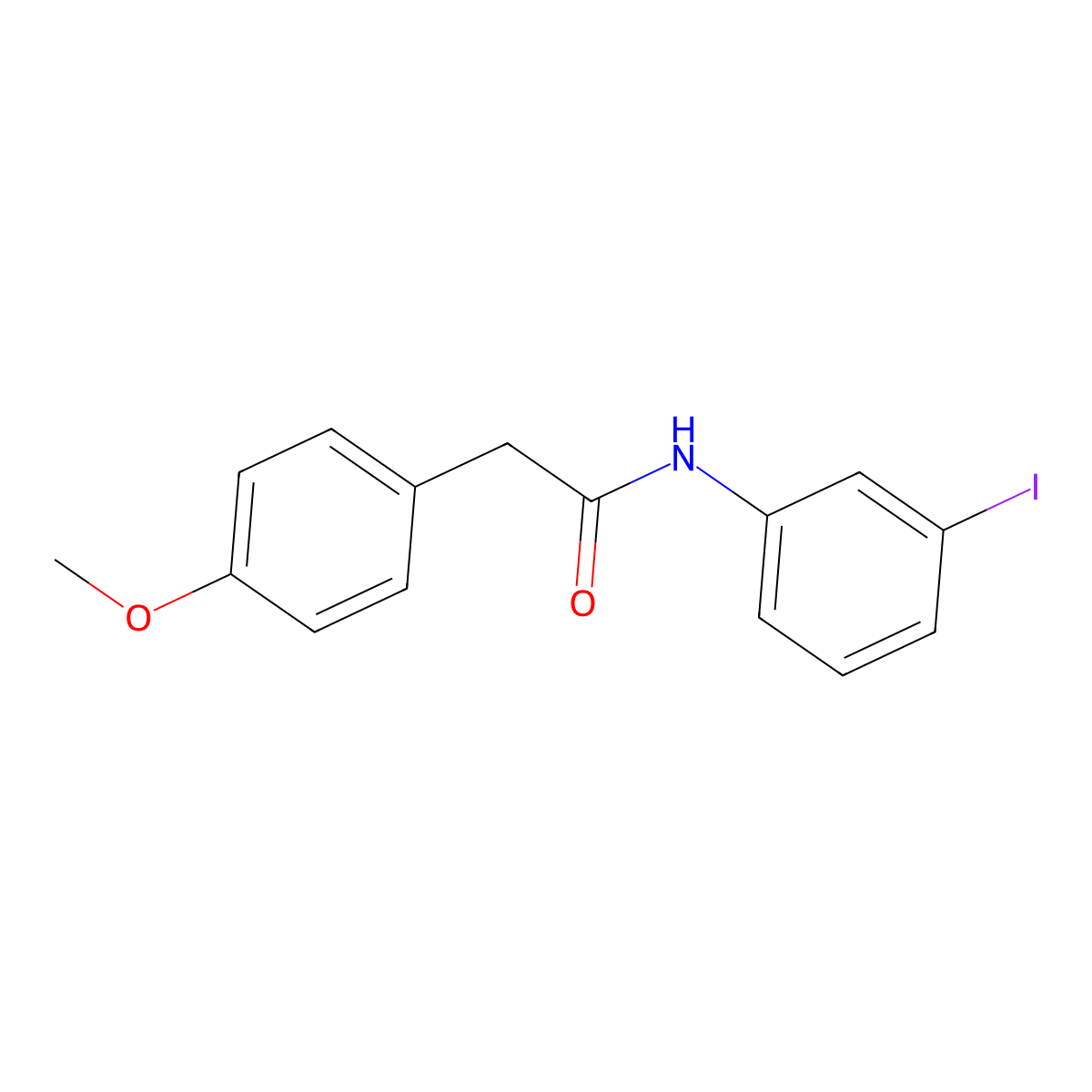 N-(3-iodophenyl)-2-(4-methoxyphenyl)acetamide molecular structure, CAS 431911-10-3