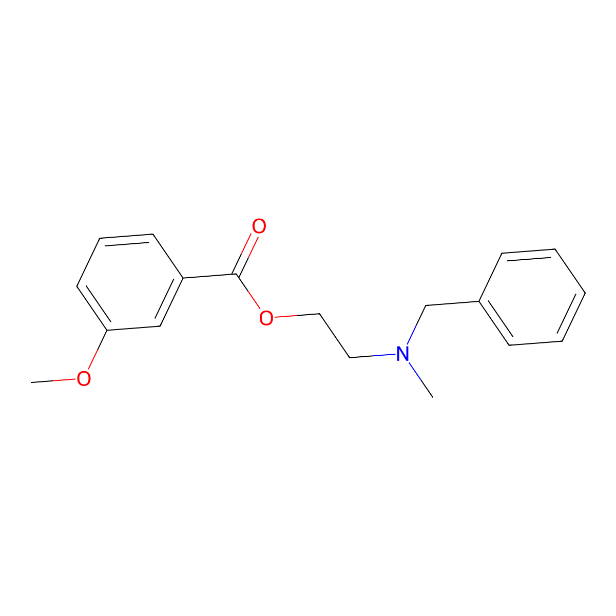 2-[Benzyl(methyl)amino]ethyl 3-methoxybenzoate molecular structure, CAS 431913-00-7
