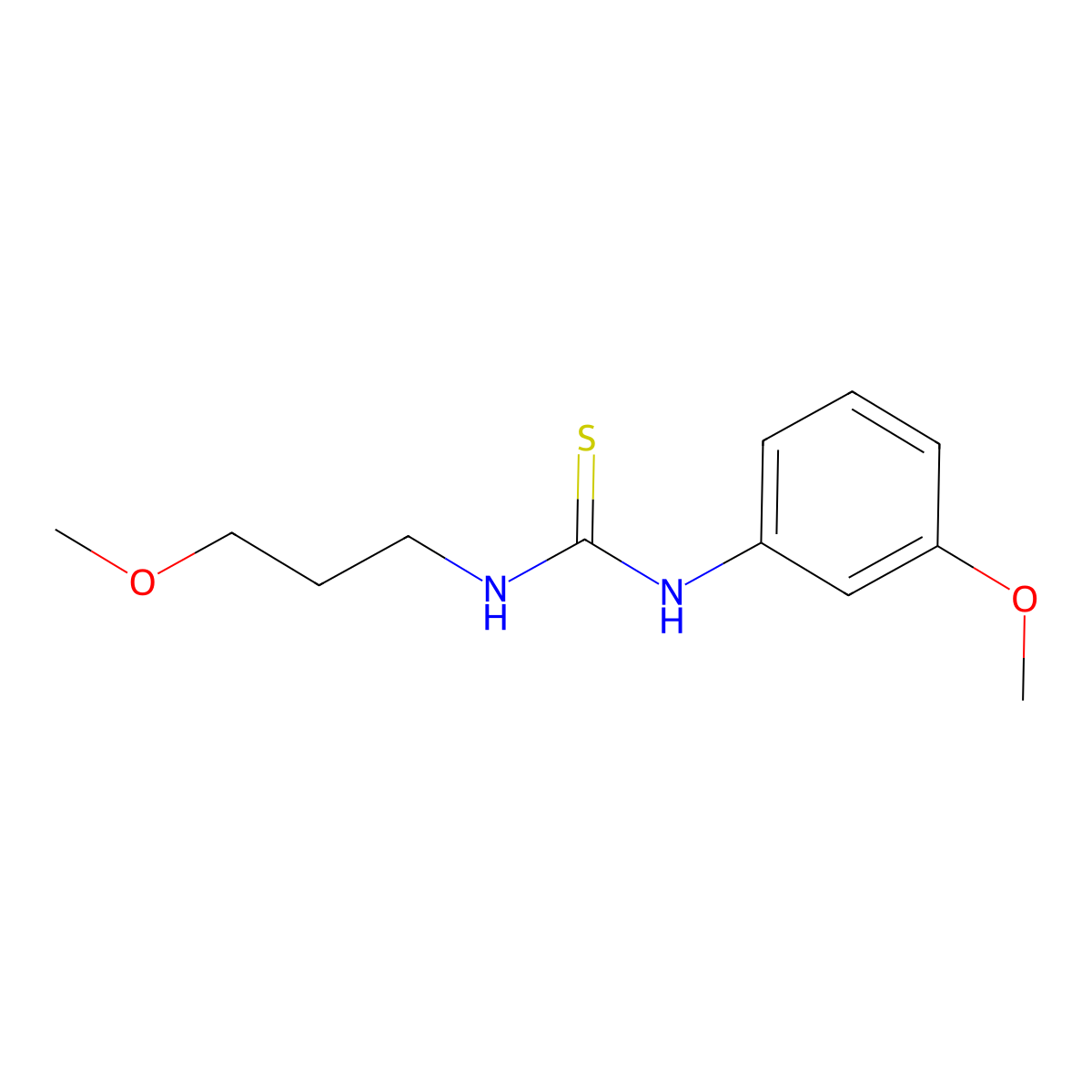 1-(3-Methoxyphenyl)-3-(3-methoxypropyl)thiourea molecular structure, CAS 431913-36-9