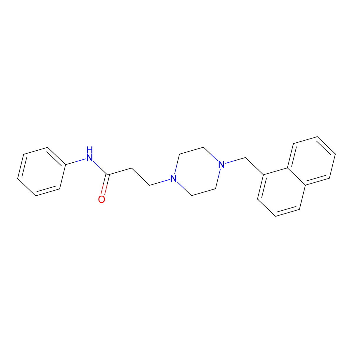 3-[4-(naphthalen-1-ylmethyl)piperazin-1-yl]-N-phenylpropanamide molecular structure, CAS 431913-52-9