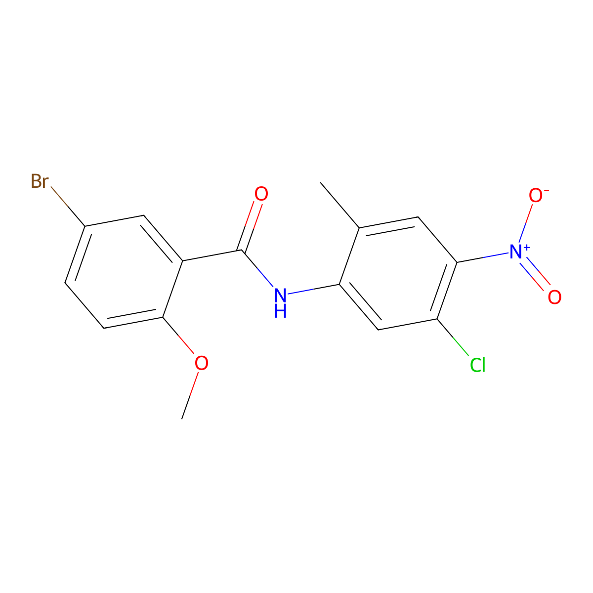 5-bromo-N-(5-chloro-2-methyl-4-nitrophenyl)-2-methoxybenzamide molecular structure, CAS 431913-88-1
