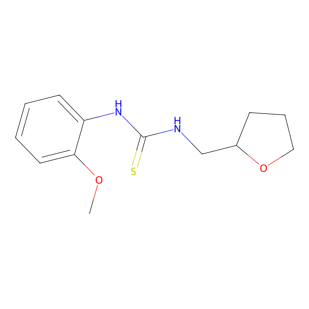 1-(2-Methoxyphenyl)-3-(oxolan-2-ylmethyl)thiourea molecular structure, CAS 431913-92-7