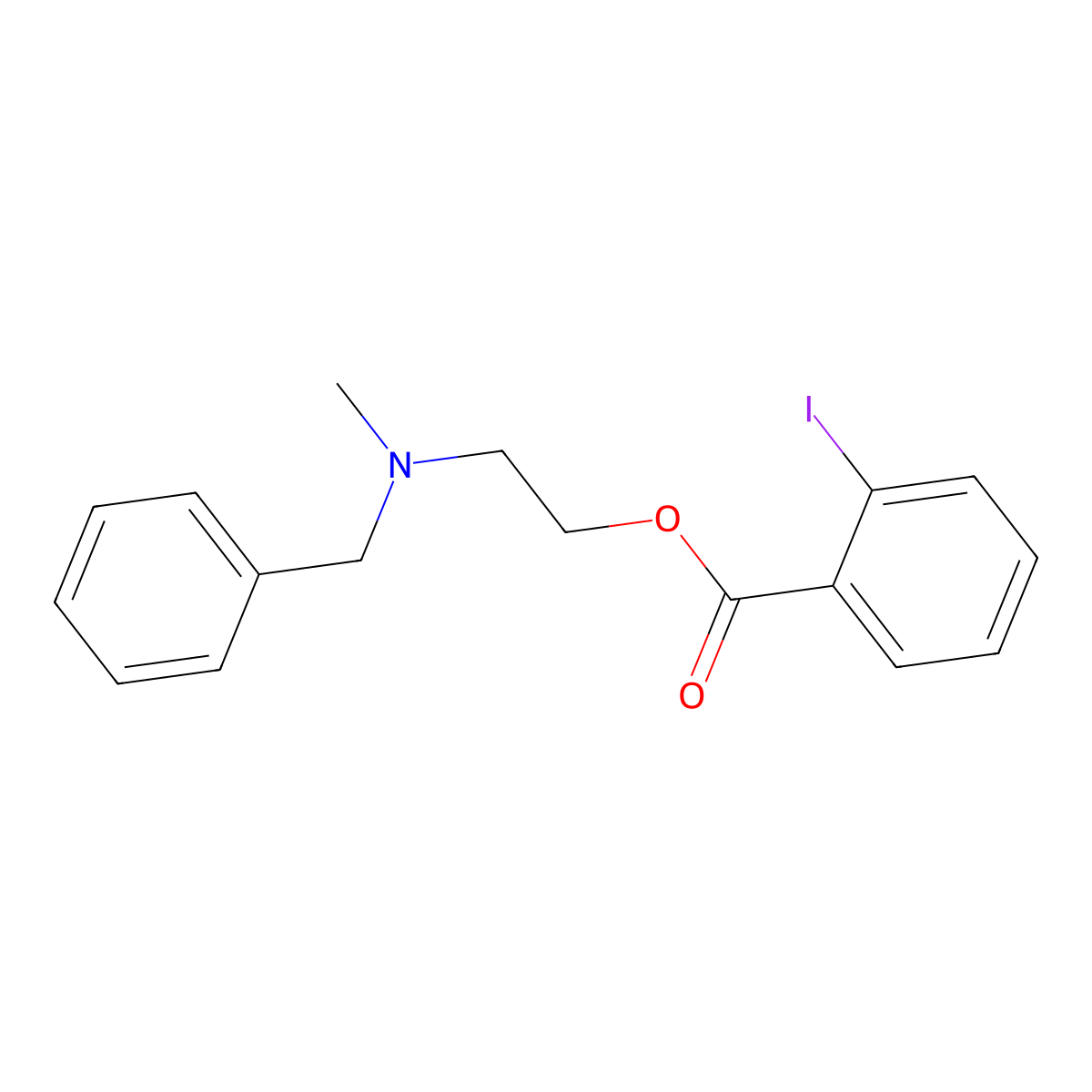 2-[Benzyl(methyl)amino]ethyl 2-iodobenzoate molecular structure, CAS 431914-07-7
